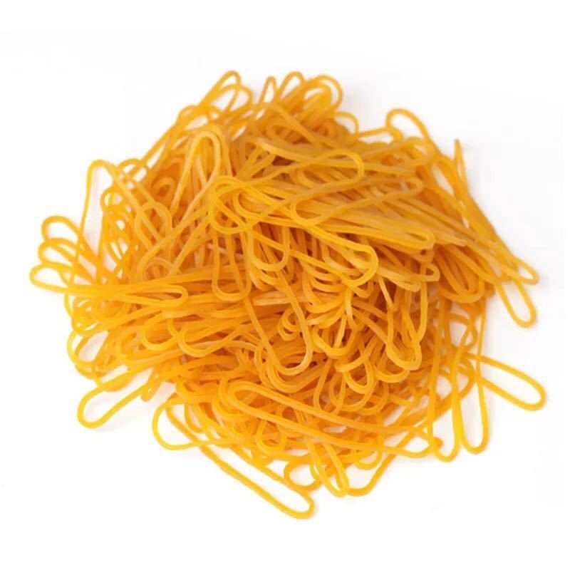 橡皮筋批发一次性捆菜牛皮筋高弹力黄色扁皮筋发圈耐用橡皮圈皮套黄色