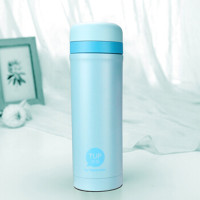 特百惠(Tupperware)暖茶保温杯350ml水杯男女士茶杯 不锈钢保温壶便携杯子 冰川蓝