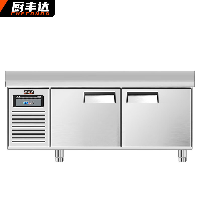 厨丰达 冰箱 CFD-15AS 对开门 340L 无级 电子控温 银色 直冷 0401016247&&