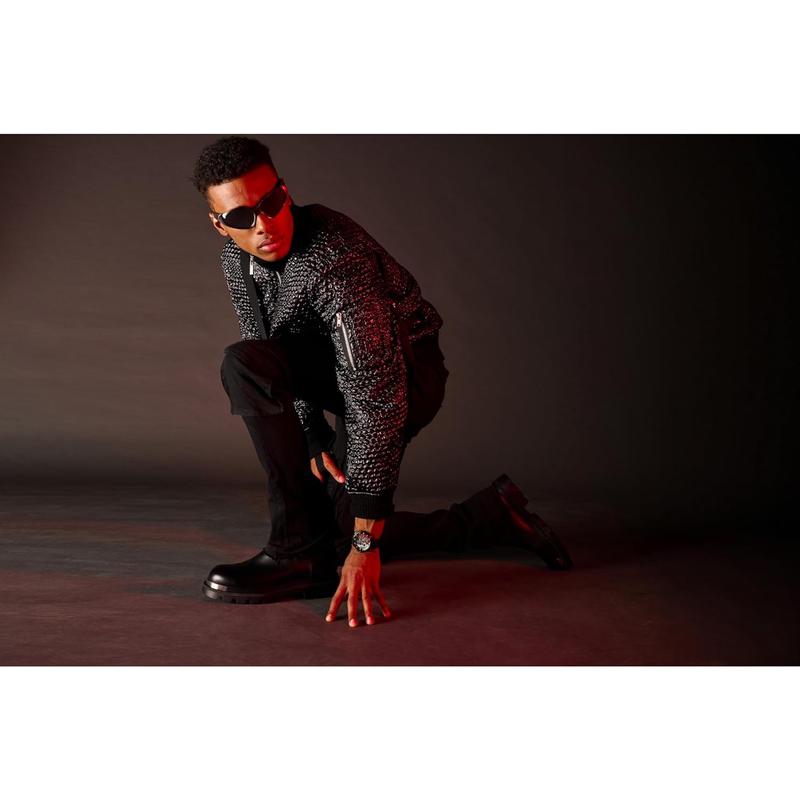 Citizen/西铁城暗黑帝国力量男士光动能不锈钢黑硅胶表带手表高清大图