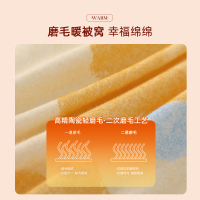 水星家纺全棉加厚磨毛四件套A类抗菌套件纯棉被罩床单