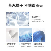 美的(Midea)10公斤全自动变频洗衣机洗烘一体机 滚筒洗衣机 家用老虎银 低温空气洗MD100VT13DS5