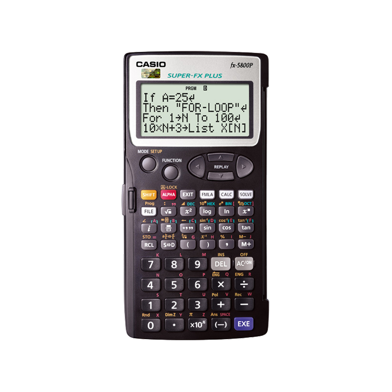 卡西欧(CASIO)FX-5800P函数编程计算器工程测绘机4800升级版 考试用建筑 施工 测量计算器