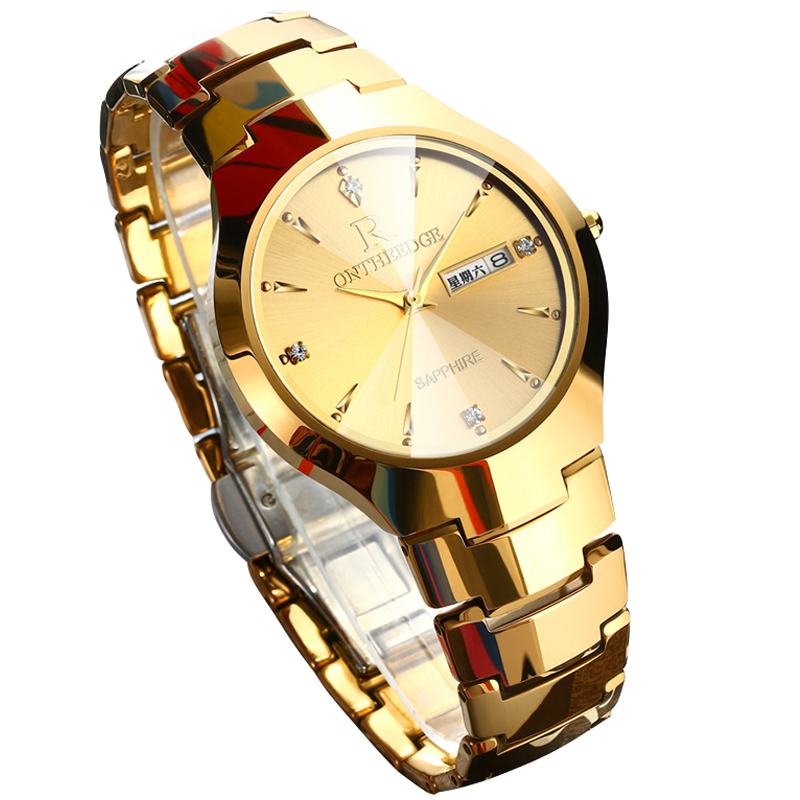 瑞之缘正品钨钢男士手表男表石英女表防水商务超薄女士手表情侣学生