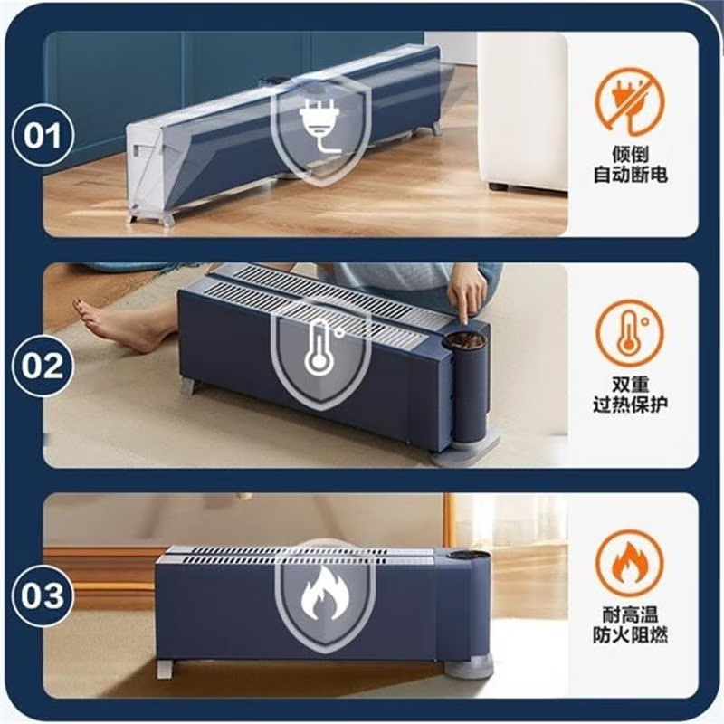 美的(Midea) 1.27米可折叠石墨烯取暖器/电暖器/电暖气家用/WIFI智能/移动地暖/踢脚线 HDW22EVA高清大图
