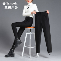 三极户外(Tripolar) TP1631 羽绒裤女外穿新款高腰显瘦加厚双面白鸭绒大码小脚修身棉裤