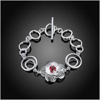 H483 Women Fashion Bracelet女生饰品气质花朵手链镀925纯银复古送女朋友七夕情人节礼物