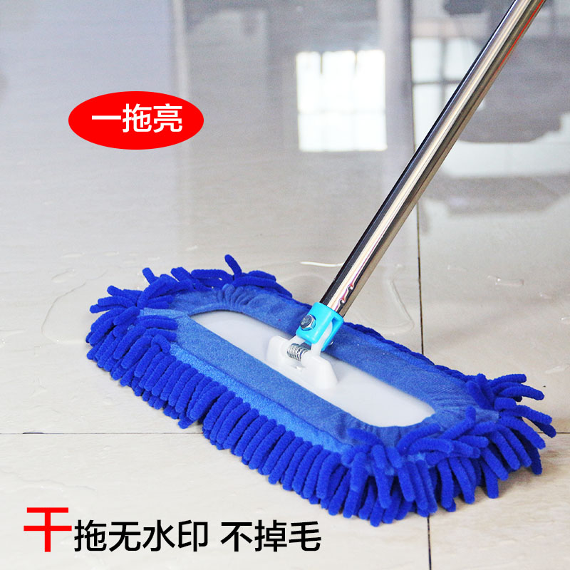 平板吸水拖把家用一拖净雪尼尔干湿两用平板拖木地板瓷砖拖地高清大图