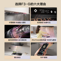 方太CXW-358-F3-G抽吸油烟机 欧式顶吸超薄排一级能效 25巡航风量直流变频 烟灶联动星空灰单烟机