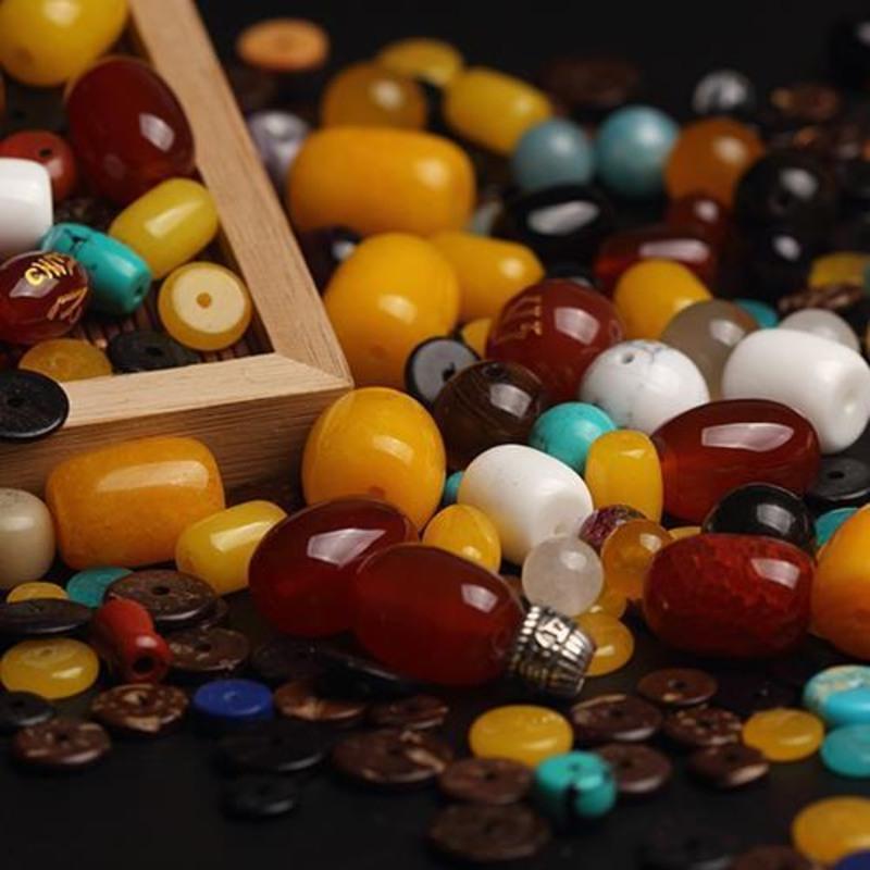 星月金刚菩提配饰diy穿佛珠手串配件散珠隔珠桶珠隔片材料微瑕珠