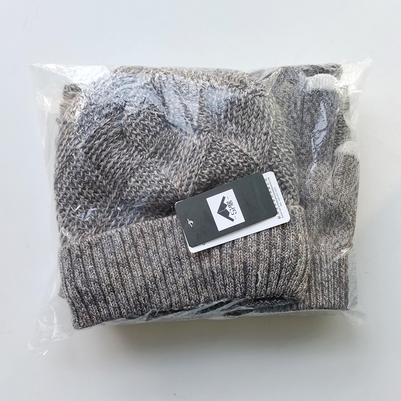 三人居户外保暖帽子手套围巾三件套SRJ6129/套高清大图