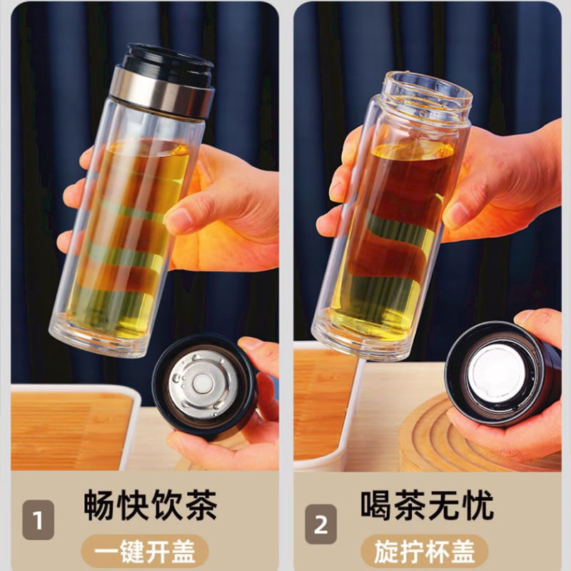 艾逸瑶选 臻尚双层玻璃杯380ML CJ-21117高清大图