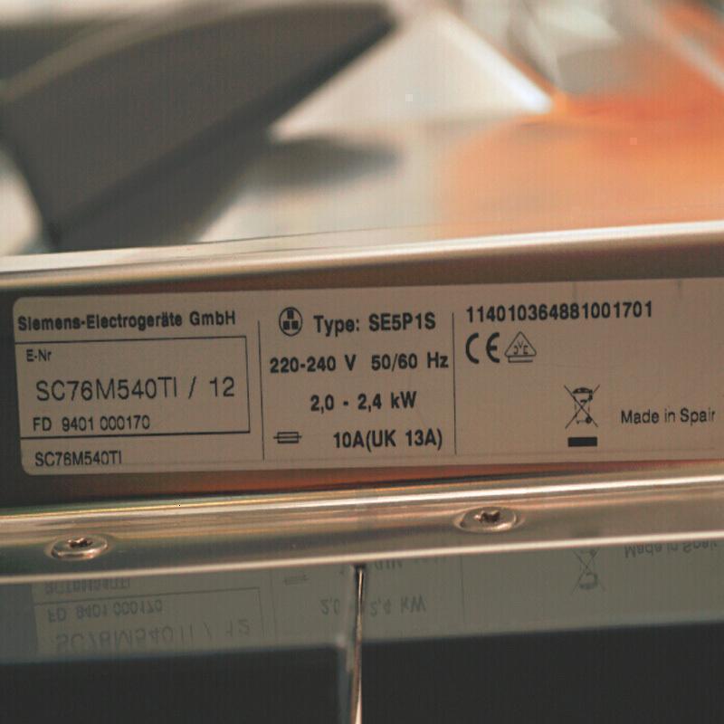 SC76M540TI 西门子 西班牙进口8-9套嵌入式套洗碗机家用全自动小型高温消毒刷碗高清大图