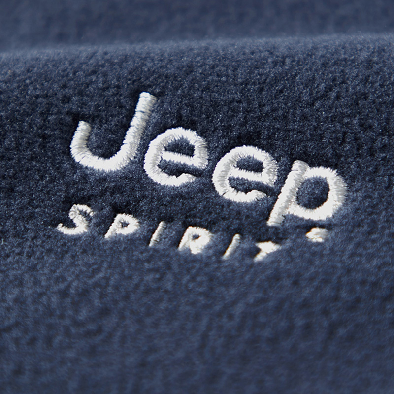 JEEP SPIRIT吉普男士抓绒夹克立领防风轻便开衫外套秋冬户外青年运动摇粒绒上衣