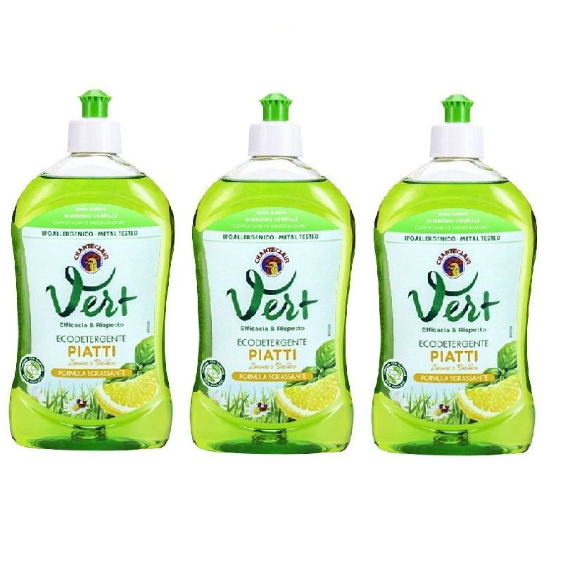 大公鸡管家 浓缩洗洁精(绿色)500ml绿色—柠檬味*3