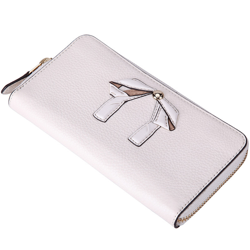 coach蔻驰女钱包女士蝴蝶结皮质长款钱包钱夹f29382