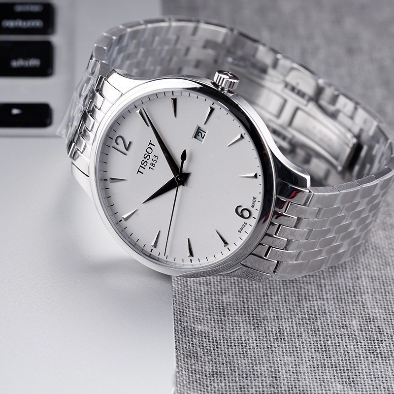天梭(TISSOT)T-Classic经典系列瑞士品牌石英表男表男士T063.610.11.037.00 银色