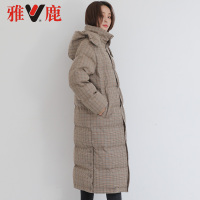 yaloo/雅鹿羽绒服女中长款2018新款韩版冬时尚过膝保暖鸭绒外套潮