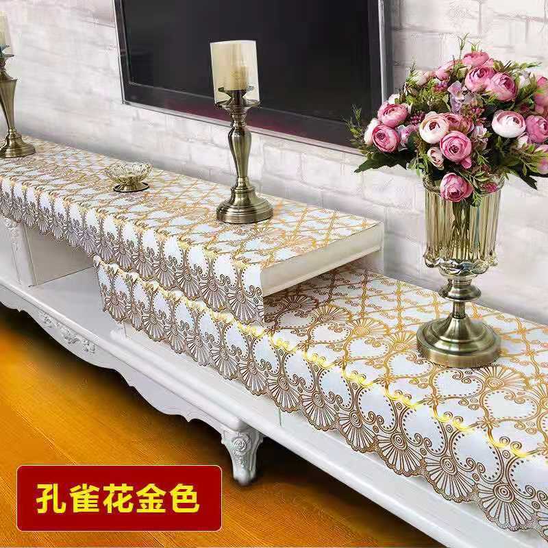 pvc桌布防水欧式电视柜台布鞋柜垫床头柜垫防油防烫塑料桌布定制图片