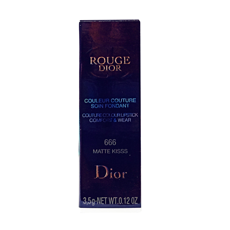迪奥(Dior)烈艳蓝金唇膏3.5g 666# 烈艳口红 唇膏 滋润