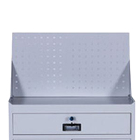 苏悦丰工具柜加厚铁皮储物柜工厂车间用带抽屉汽修多功能收纳柜灰白色一斗小柜含轮子
