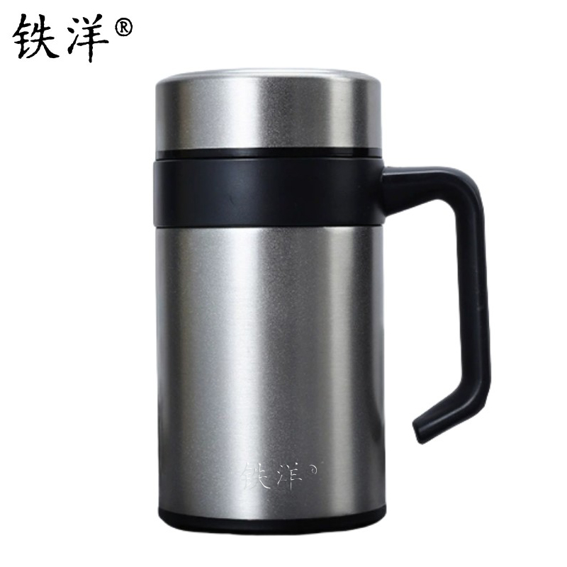 铁洋 手柄不锈钢保温杯 450ML 个高清大图
