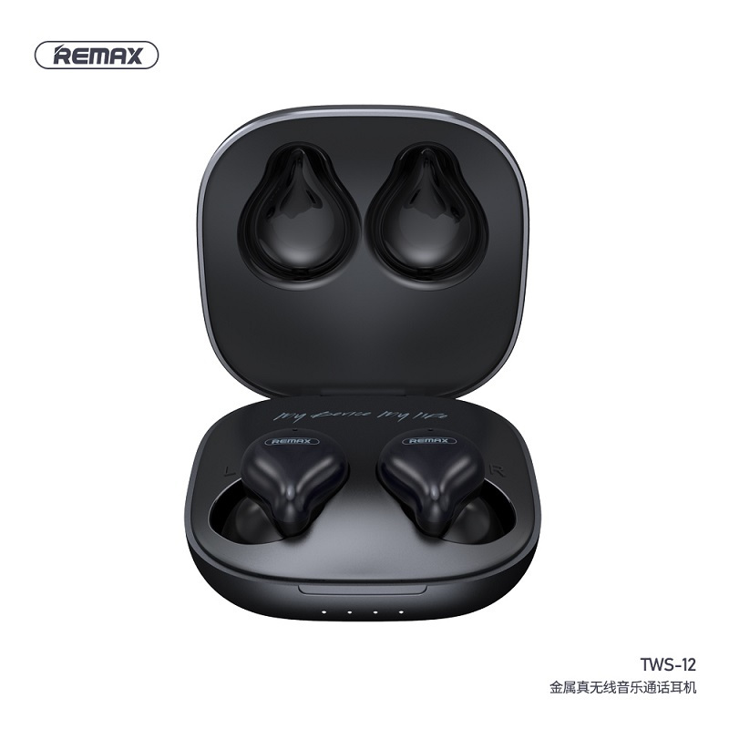 REMAX TWS-12真无线金属蓝牙耳机无线充电仓5.0降噪通话游戏音乐耳机