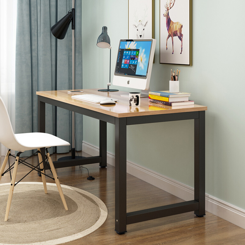 佐盛电脑桌钢木书桌学习桌台式办公桌子黑色钢架140*50参数配置_规格_