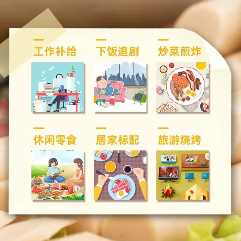 双汇鸡肉火腿肠香肠225g*6袋 鸡肉小吃即食火腿肠零食高清大图