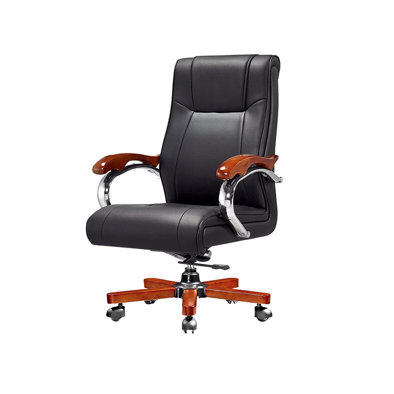 钜晟油漆中式大班椅木质可旋转办公椅老板椅西皮转椅jspybh014