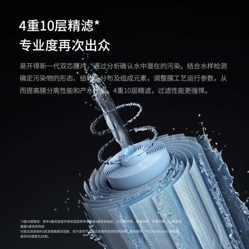 易开得净水器非遗·国粹系列Q1台下式800G反渗透净水机QV1E-1D08