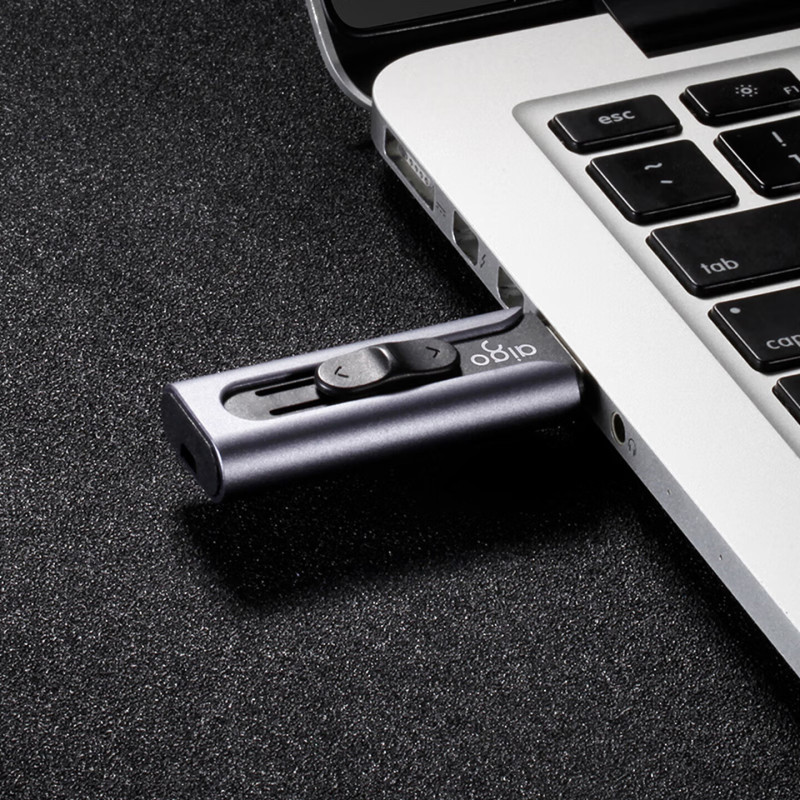 爱国者(aigo)64GB USB3.0 U盘 U335金属推拉款 蓝色 时尚高速高清大图