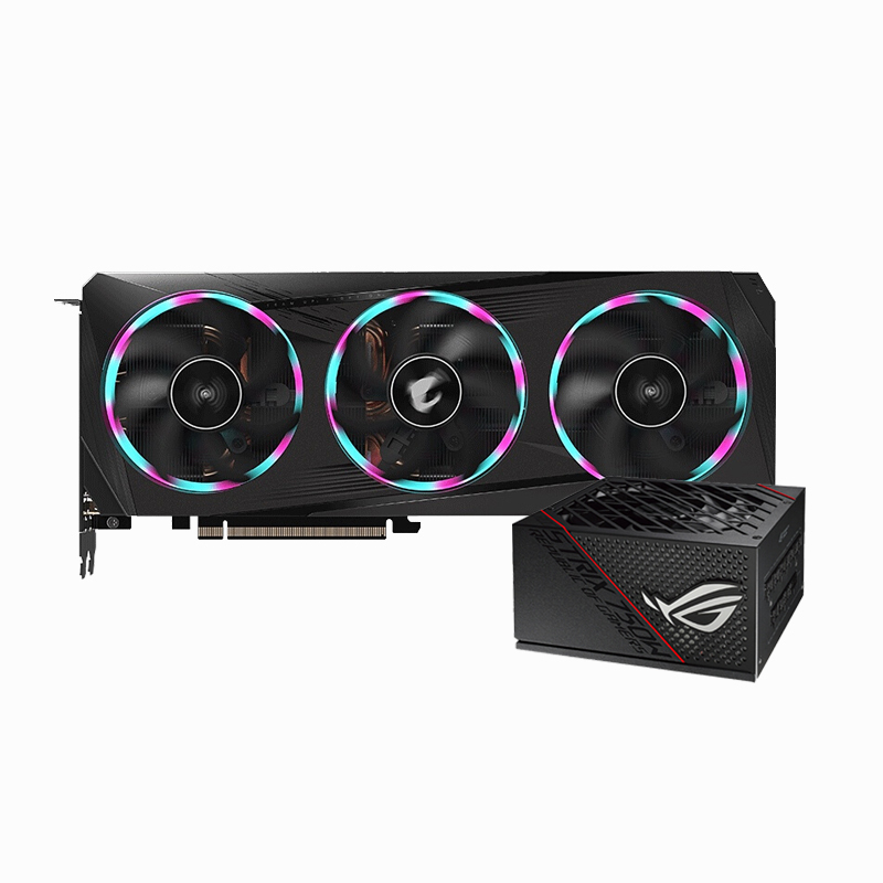技嘉GV-N3060AORUS E 12GD显卡+华硕雷鹰750W金牌全模电源 套装