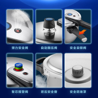 爱仕达(ASD) 锅具20CM六保险不锈钢T型压力锅 复底燃气电磁炉通用高压锅 带蒸篦 YS20T1WG