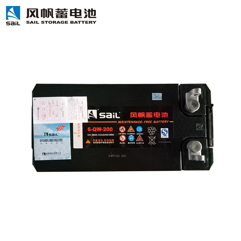 风帆(sail)6-QW-180 12V 180Ah工程车叉车货车客车发电机组物业机房 蓄电池 电瓶高清大图