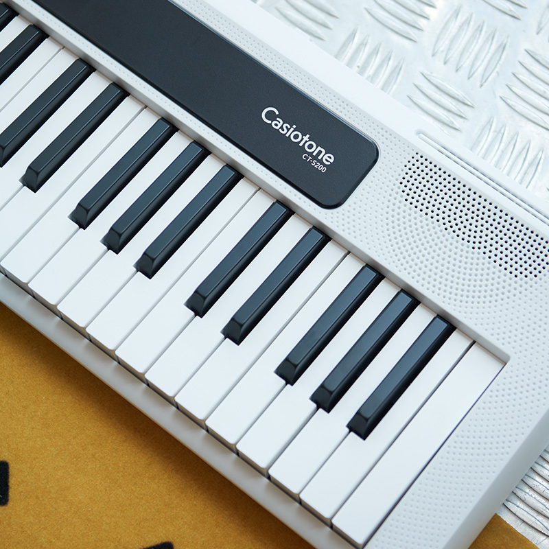 卡西欧casio电子琴cts200we白色时尚便携潮玩儿童成人娱乐学习61键