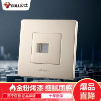 公牛(BULL) 开关插座 G07系列 一位电脑插座 86型面板G07T102(U6) 香槟金