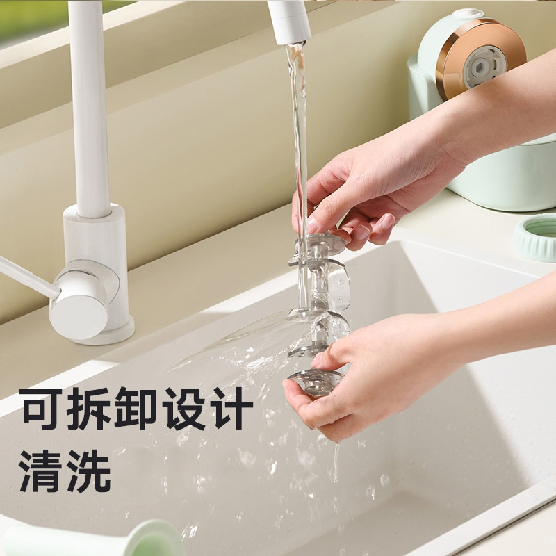 邦可臣灌肠家用香肠灌肠机全自动腊肠灌肠电动绞肉机做香肠的工具_奶白色电动灌肠送2包肠衣棉线手套3根灌肠管捣肉棒