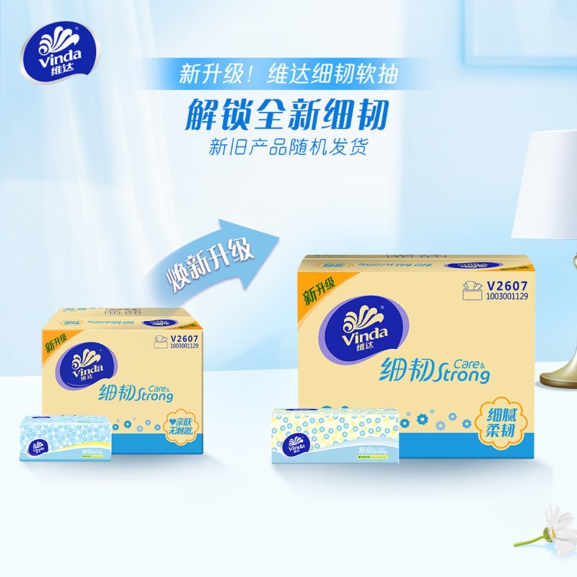 维达细韧软抽 3层XS码100抽×24包高清大图