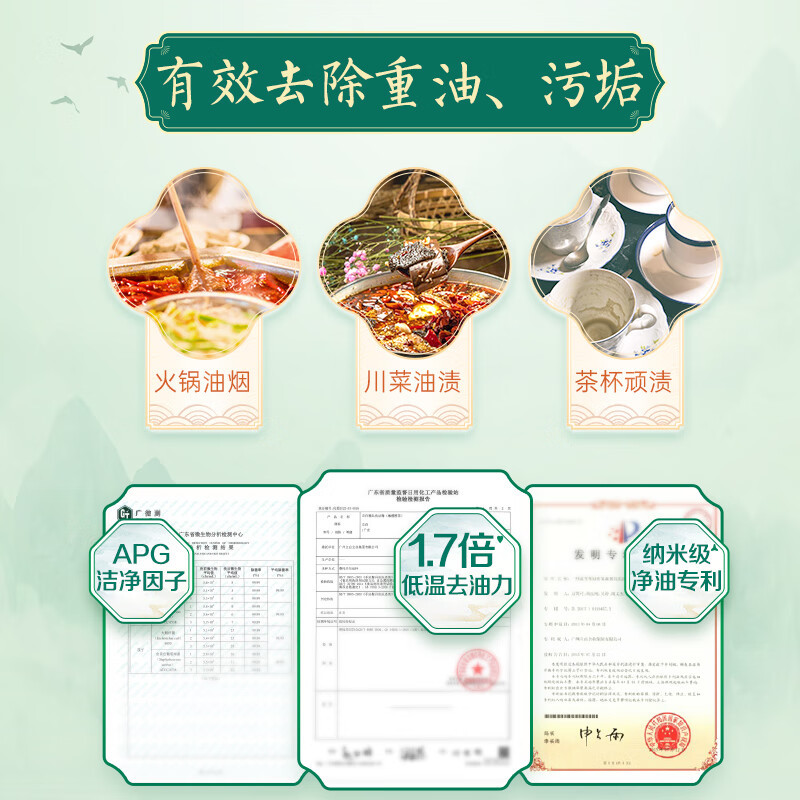 立白 精品天然洗洁精(青提茉莉)1kg高效去油除味洗涤剂宝宝餐具果蔬食品适用高清大图