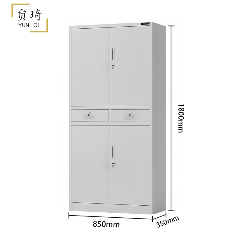 贠琦文件柜1800x390x850mm三层带锁玻璃材质简约实用25千克安全存储高清大图