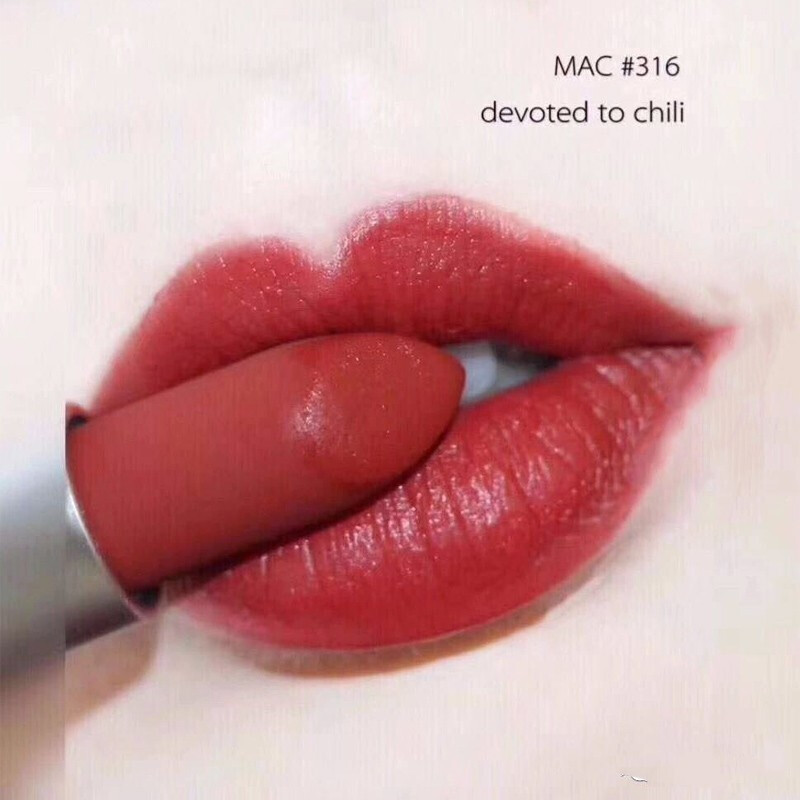 魅可MAC口红全色号子弹头磨砂系列316唇膏送女友闺蜜七夕礼物女3g/支 316/916泫雅柔雾小辣椒色(版本随机)高清大图