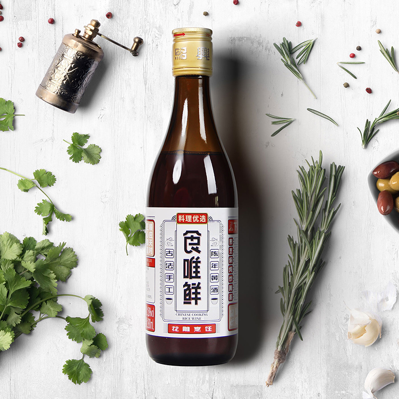 塔牌 绍兴黄酒 食唯鲜花雕烹饪380ml*12瓶 箱装 半干型黄酒 厨用黄酒