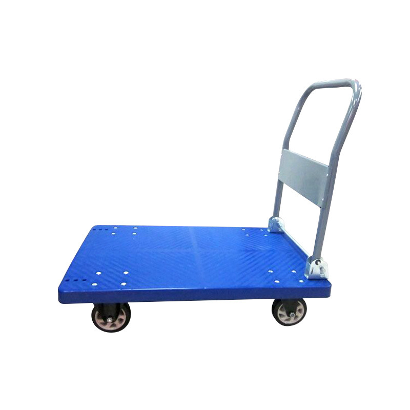 规格胶板车9060cm轻音轮600斤折叠拖车静音手推车加厚平板车仓库搬运