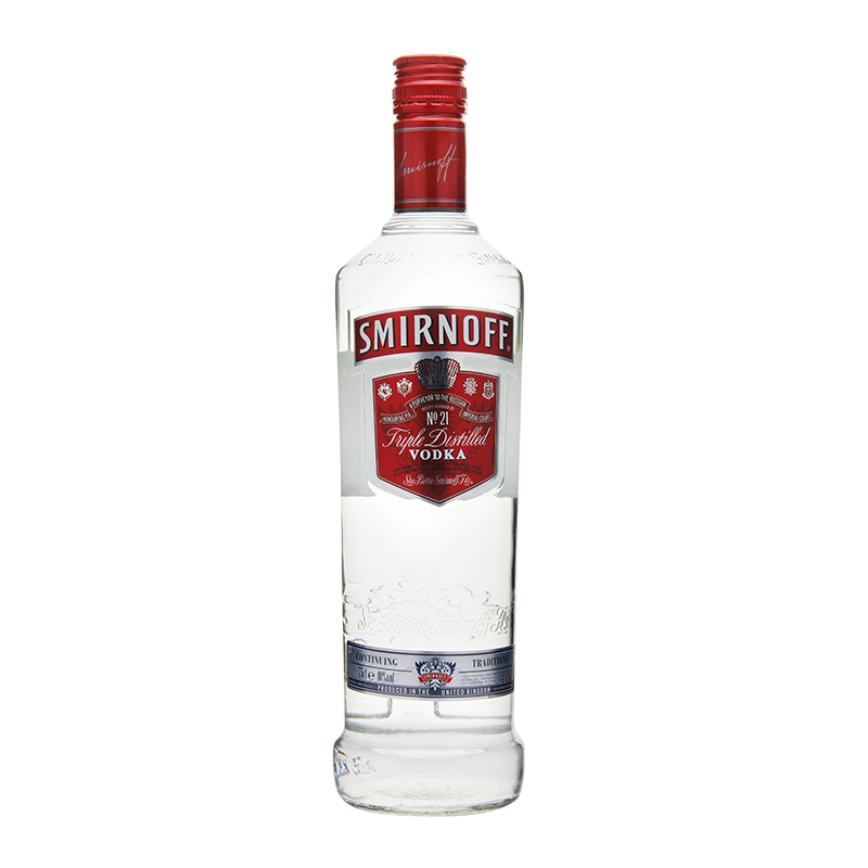 斯米诺伏特加(Smirnoff) 洋酒基酒鸡尾酒 红牌 750ml