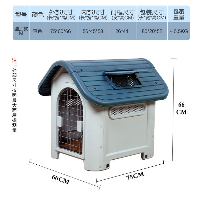 户外狗窝四季通用狗屋防雨保暖宠物猫窝大型犬狗笼室外夏季狗房子图片