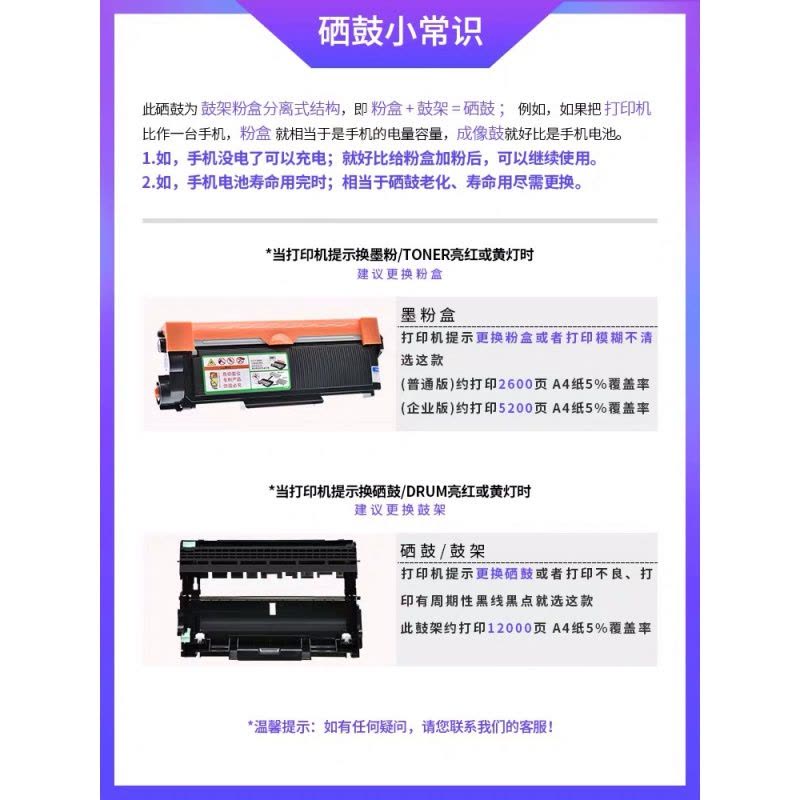 安巨适用兄弟brother7080D粉盒7480D 7880DN 7180DN HL2560DN MFC7380图片