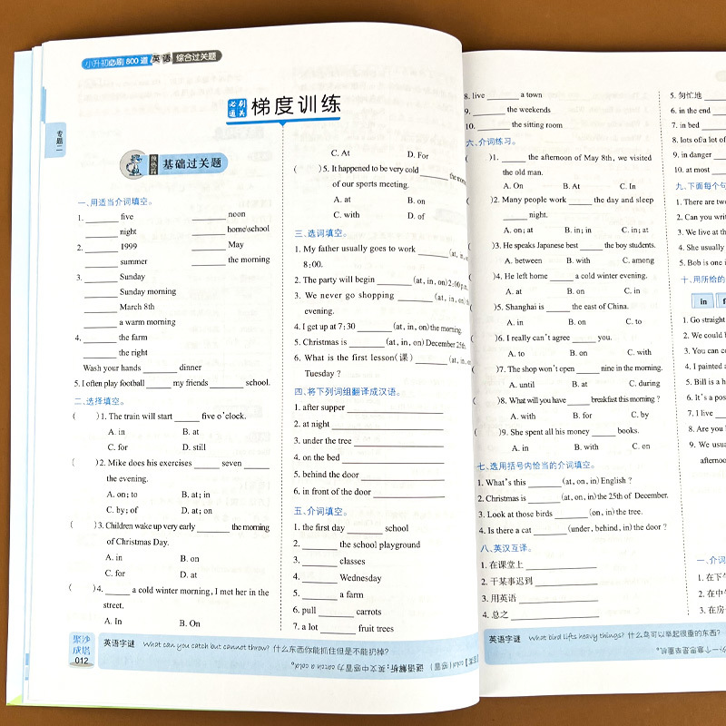 小升初必刷800道英语综合过关题 小学通用 [正版]新版全脑训练小升初必刷800道英语应用综合过关题 考前压轴预测题小升