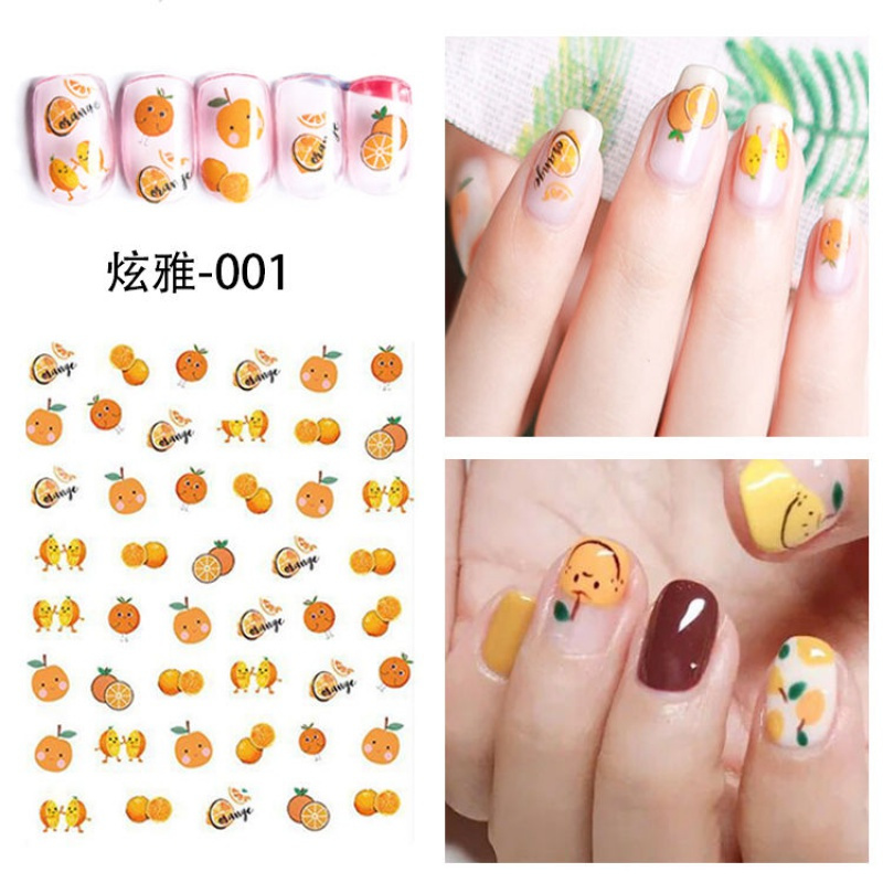 草莓+煎蛋 无赠品 美甲贴花泫雅同款指甲贴纸网红3D指甲贴花学生儿童防水指甲贴