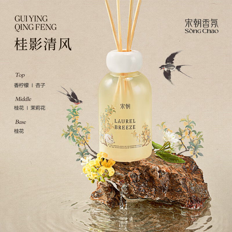 宋朝 宋朝画境系列无火香薰【梨与苍兰/柑香茶语/雾林苔藓/桂影清风】 备注发货 家用卫生间卧室女生淡香香氛精油
